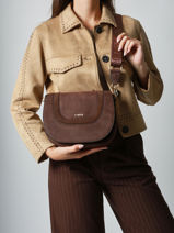 Sac Bandoulire M Lasso Cuir Etrier Marron lasso ELAS152M-vue-porte